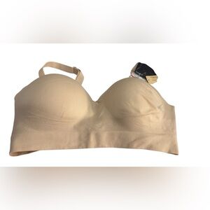 Seamless Tan Wireless Bra